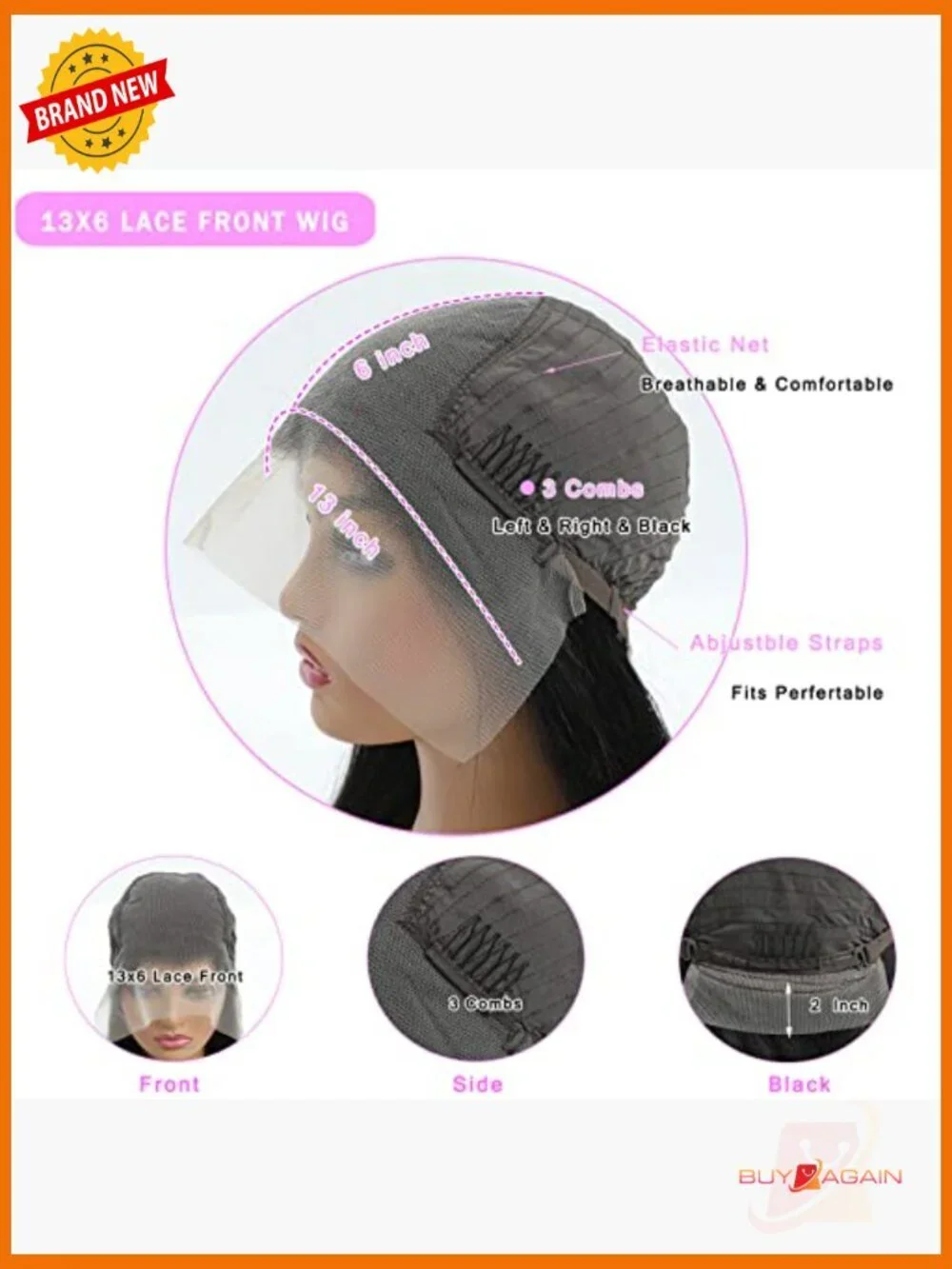 13x6 HD Transparent Lace Front Wig Straight Human Hair 180 Density 28 inch Pre
